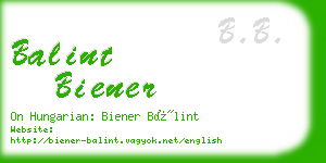balint biener business card